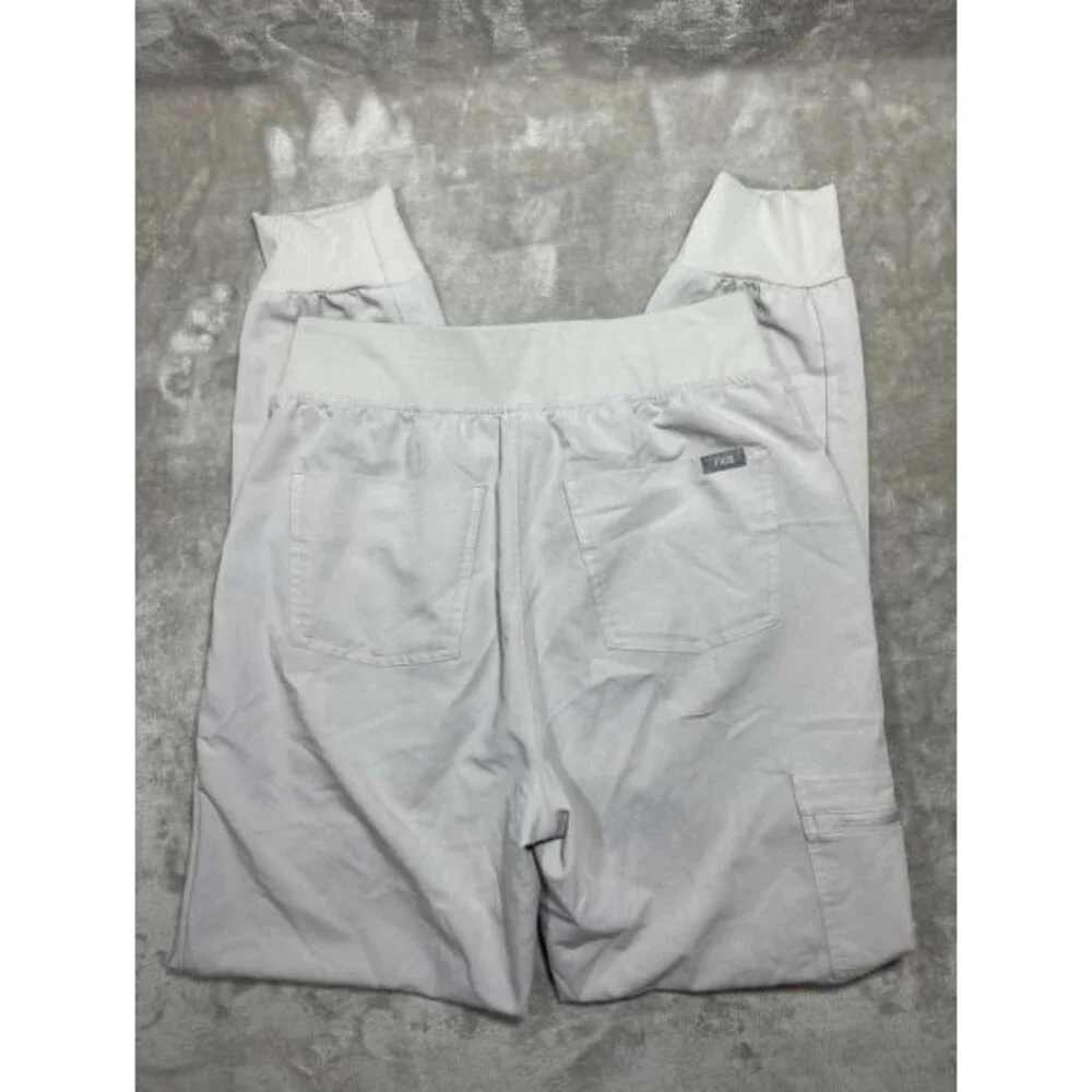 Figs Jogger Scrub Pants Men's Small Beige Cargo Work Casual Technical